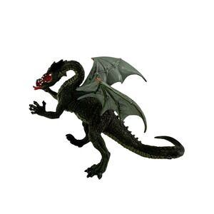 Plastoy The Green Dragon Figurine With Wings & Red Tongue 60445 Toy Mythology